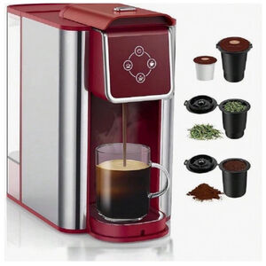 SIFENE RED KC101 3-in-1 Single Serve Coffee Maker Pod Coffee Machine K-Cups